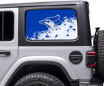 Toronto Blue Jays MLB Rear Side Quarter Window Vinyl Decal Stickers Fits Jeep Wrangler