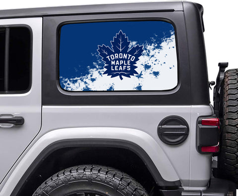 Toronto Maple Leafs NHL Rear Side Quarter Window Vinyl Decal Stickers Fits Jeep Wrangler