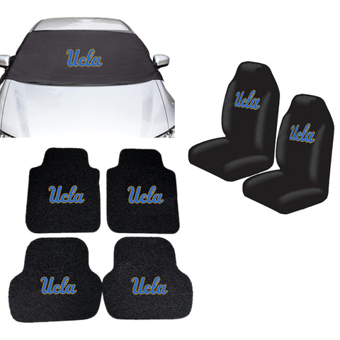 UCLA Bruins NCAA Car Front Windshield Cover Seat Cover Floor Mats
