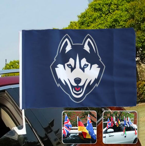 UConn Huskies NCAAB Car Window Flag