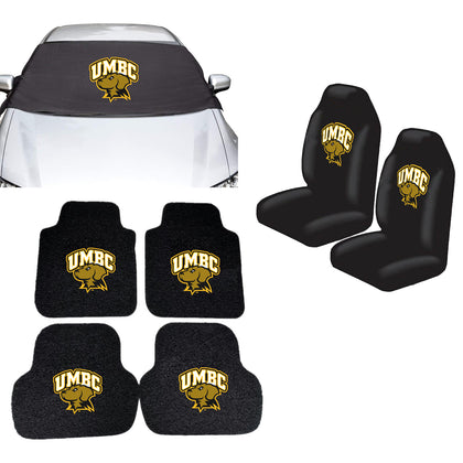 UMBC Retrievers NCAA Car Front Windshield Cover Seat Cover Floor Mats