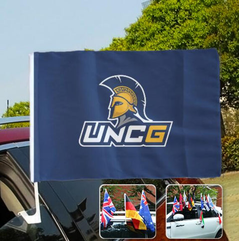 UNCG Spartans NCAAB Car Window Flag