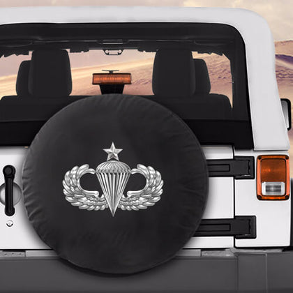 US Paratrooper w Military Military Spare Tire Cover