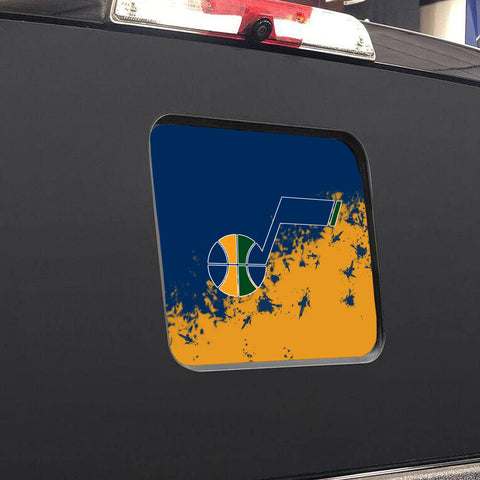 Utah Jazz NBA Rear Back Middle Window Vinyl Decal Stickers Fits Dodge Ram GMC Chevy Tacoma Ford