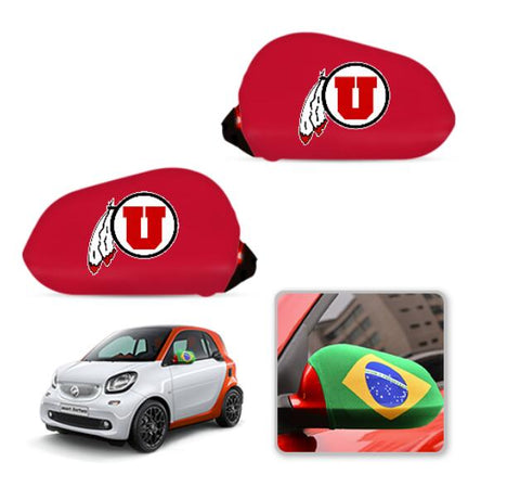 Utah Runnin' Utes NCAAB Car rear view mirror cover-View Elastic