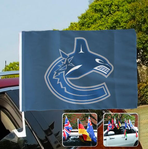Vancouver Canucks NHL Car Window Flag