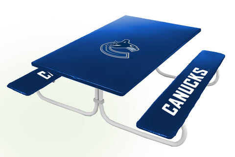 Vancouver Canucks NHL Picnic Table Bench Chair Set Outdoor Cover