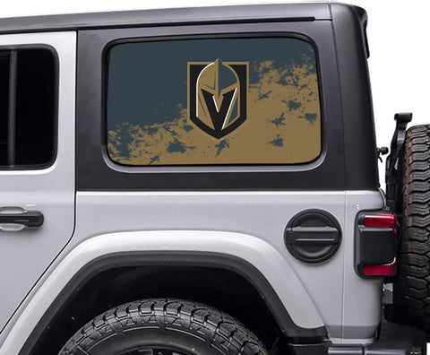 Vegas Golden Knights NHL Rear Side Quarter Window Vinyl Decal Stickers Fits Jeep Wrangler