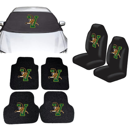 Vermont Catamounts NCAA Car Front Windshield Cover Seat Cover Floor Mats