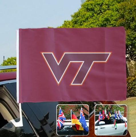 Virginia Tech Hokies NCAAB Car Window Flag