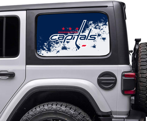 Washington Capitals NHL Rear Side Quarter Window Vinyl Decal Stickers Fits Jeep Wrangler