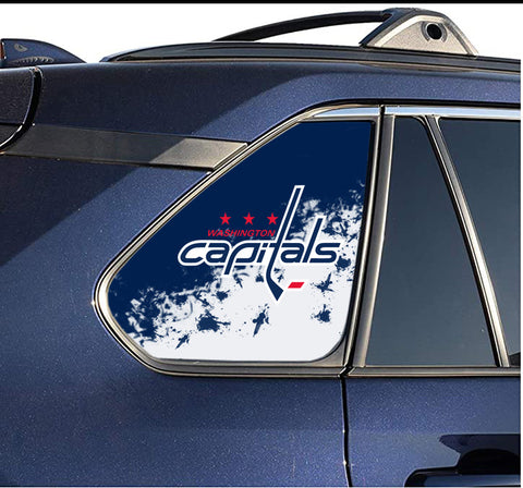 Washington Capitals NHL Rear Side Quarter Window Vinyl Decal Stickers Fits Toyota Rav4