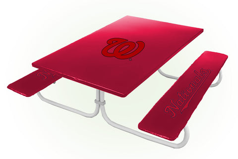 Washington Nationals MLB Picnic Table Bench Chair Set Outdoor Cover