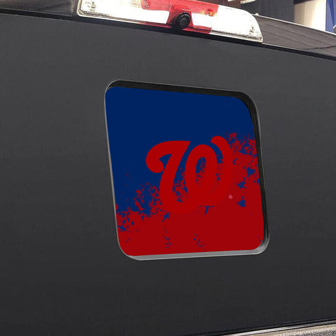 Washington Nationals MLB Rear Back Middle Window Vinyl Decal Stickers Fits Dodge Ram GMC Chevy Tacoma Ford
