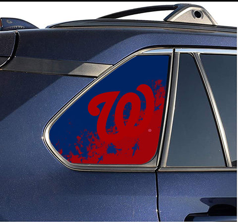 Washington Nationals MLB Rear Side Quarter Window Vinyl Decal Stickers Fits Toyota Rav4