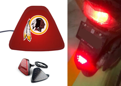 Washington Redskins NFL Car Motorcycle tail light LED brake flash Pilot rear