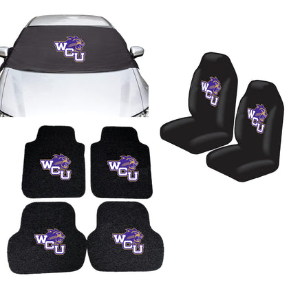 Western Carolina Catamounts NCAA Car Front Windshield Cover Seat Cover Floor Mats