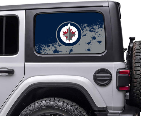 Winnipeg Jets NHL Rear Side Quarter Window Vinyl Decal Stickers Fits Jeep Wrangler