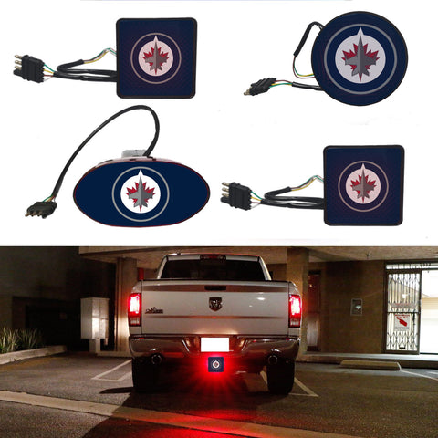 Winnipeg Jets NHL Hitch Cover LED Brake Light for Trailer