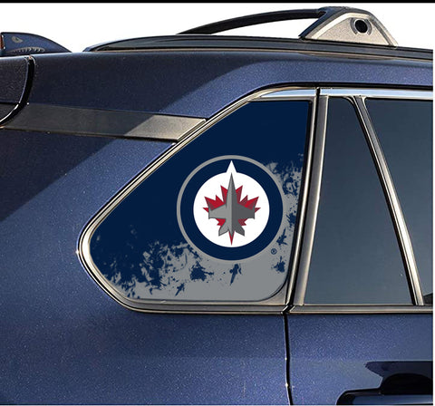 Winnipeg Jets NHL Rear Side Quarter Window Vinyl Decal Stickers Fits Toyota Rav4
